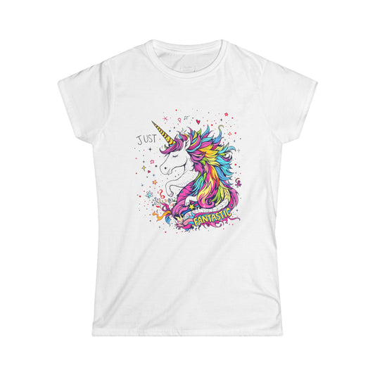 Just Fantastic Unicorn Women's Softstyle Tee - Bright & Fun Tee for Magical Souls